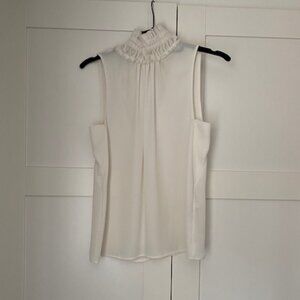 H&M Women's Sleeveless Highneck Ruffle-Neck Top